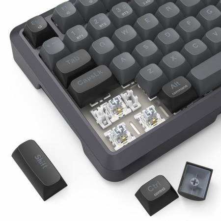 Геймърска жична и безжична механична клавиатура Redragon Bragi Pro Bluetooth K688GB-RGB-PRO - черно/сиво
