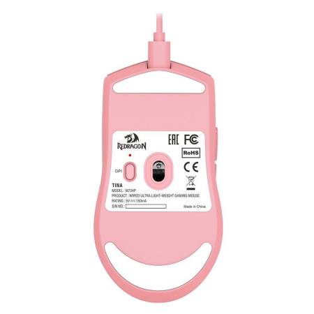Геймърска мишка Redragon K1ng 1K M724P - розов