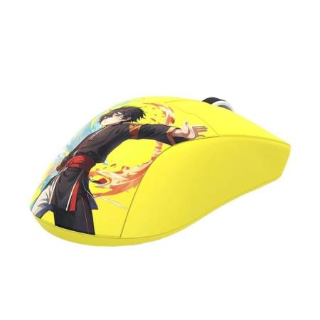 Безжична Bluetooth и кабелна геймърска мишка Redragon K1ng Max Anime M918AKB-PRO - жълта