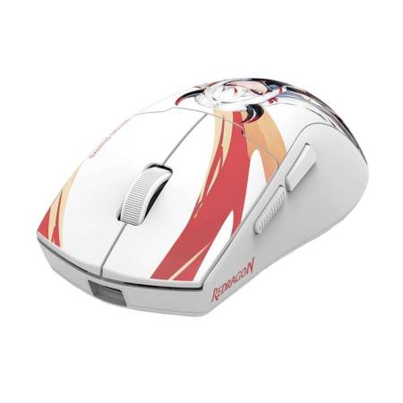 Безжична Bluetooth и кабелна геймърска мишка Redragon K1ng Max Anime M918AKG-PRO - бяла