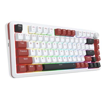 Геймърска механична клавиатура Redragon Stormhunter K721WRB-RGB с RGB осветление - бяла