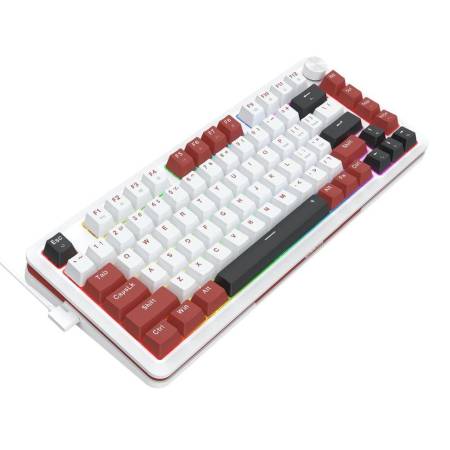 Геймърска механична клавиатура Redragon Stormhunter K721WRB-RGB с RGB осветление - бяла