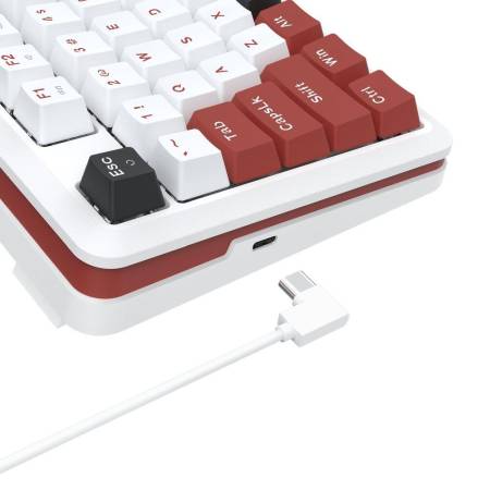 Геймърска механична клавиатура Redragon Stormhunter K721WRB-RGB с RGB осветление - бяла