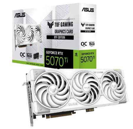Asus TUF Gaming GeForce RTX 5070 Ti 16GB GDDR7 OC White BTF