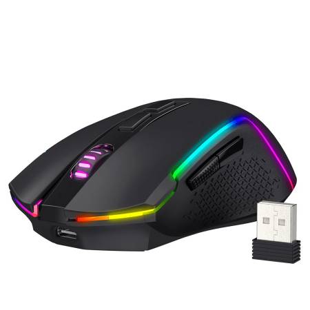 Безжична и Bluetooth геймърска мишка Redragon Trident M693 с RPG осветление