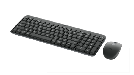 Комплект безжична и Bluetooth клавиатура и мишка Logitech MK250 920-013519 - графит