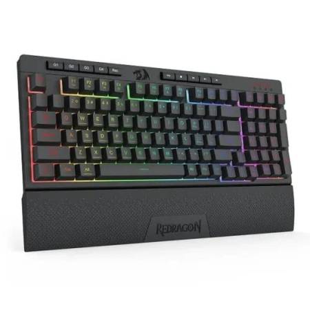 Кабелна и безжична Bluetooth механична геймърска клавиатура Redragon Shiva Pro K515RGB-PRO с RGB осветление - черна