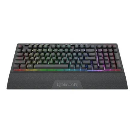 Кабелна и безжична Bluetooth механична геймърска клавиатура Redragon Shiva Pro K515RGB-PRO с RGB осветление - черна