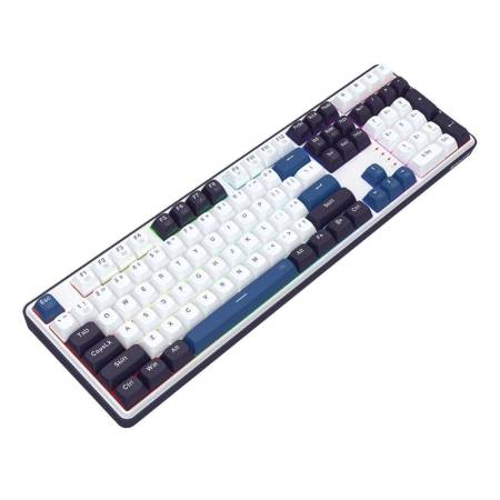 Механична геймърска клавиатура Redragon Wyvern K689WBB-RGB с RGB  подсветка - бяло/синьо