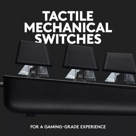 Кабелна механична игрална клавиатура с тактилни превключватели Logitech G413 TKL SE 920-010446 - черна