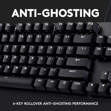 Кабелна механична игрална клавиатура с тактилни превключватели Logitech G413 TKL SE 920-010446 - черна