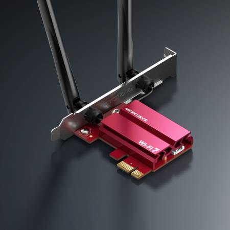 Безжичен Wi-Fi 7 Bluetooth 5.4 PCIe Адаптер Mercusys MA37BE BE6500