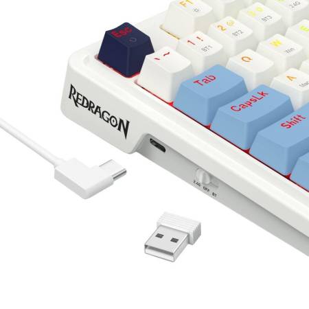 Геймърска механична клавиатура Redragon Antonium Pro K728WBB-RGB-PRO с Bluetooth и безжична връзка