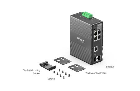 6-портов гигабитов индустриален лесно управляем комутатор TP-Link Omada IES206G