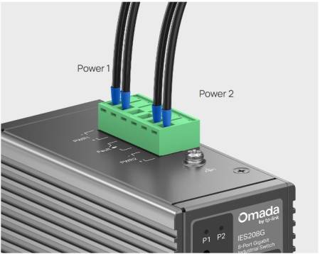 8-портов гигабитов индустриален лесно управляем комутатор TP-Link Omada IES208G