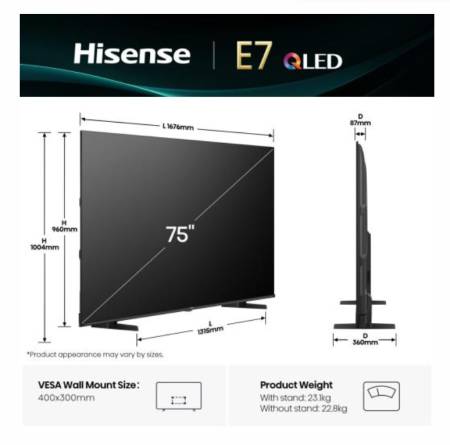 Hisense 75" E7Q