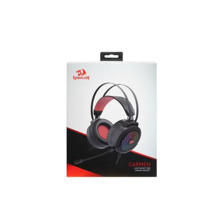 Геймърски слушалки Redragon Carmen H261 с RGB осветление - черни