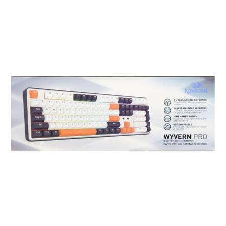 Геймърска механична клавиатура Redragon Wyvern K689WBO-RGB-PRO с Bluetooth и безжична връзка