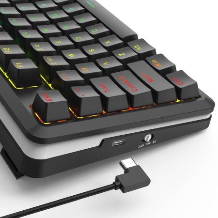 Геймърска механична Bluetooth и безжична клавиатура Redragon Stormrazor Pro K713RGB-PRO RGB осветление - черна