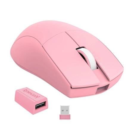 Безжична Bluetooth и кабелна геймърска мишка Redragon K1ng Lite 1K M916P-LIT-1K  - розова