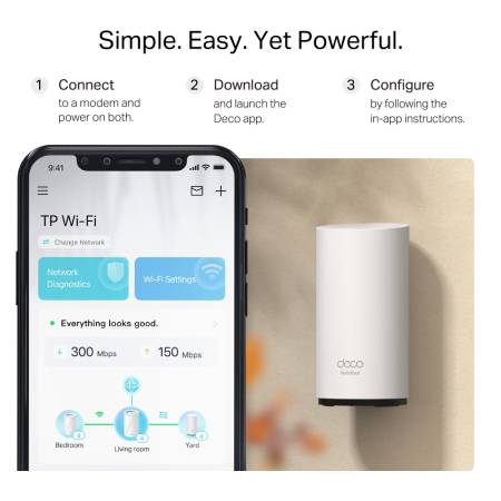 Безжична Outdoor / Indoor Wi-fi 7 Mesh система TP-Link Deco BE25-Outdoor BE3600