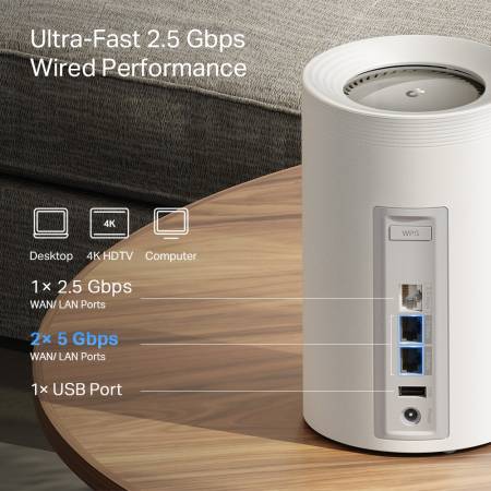 Цялостна домашна Mesh WiFi 7 система TP-Link Deco BE65 Pro(2-pack) BE9300