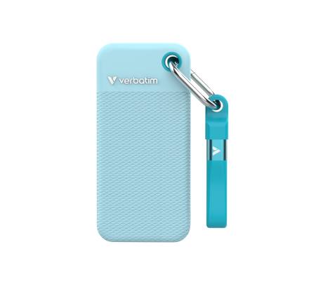 Verbatim Pocket SSD USB 3.2 Gen 2 1TB Polar Blue incl. two rubber sleeves