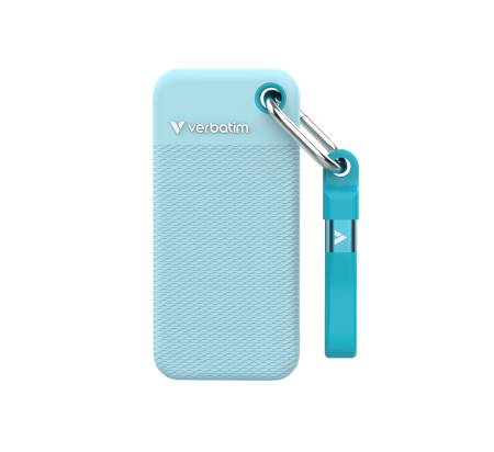 Verbatim Pocket SSD USB 3.2 Gen 2 2TB Polar Blue incl. two rubber sleeves