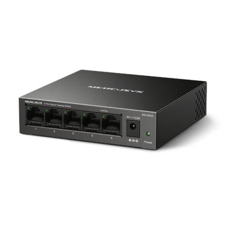 5-портов настолен гигабитен комутатор Mercusys MS105GS