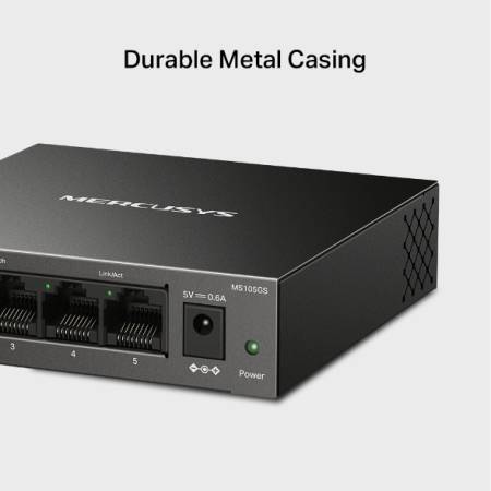 5-портов настолен гигабитен комутатор Mercusys MS105GS