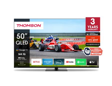 Thomson Smart QLED Pro TV 50"; Google TV; 3840 x 2160 (4K UHD)