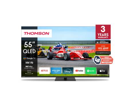 Thomson Smart QLED Pro TV 55"; Google TV; 3840 x 2160 (4K UHD)