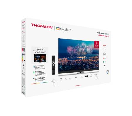 Thomson Smart QLED Plus TV 65"; Google TV; 3840 x 2160 (4K UHD)