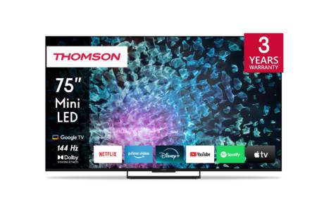 Thomson Smart MiniLED TV 75"; Google TV; 3840 x 2160 (4K UHD)