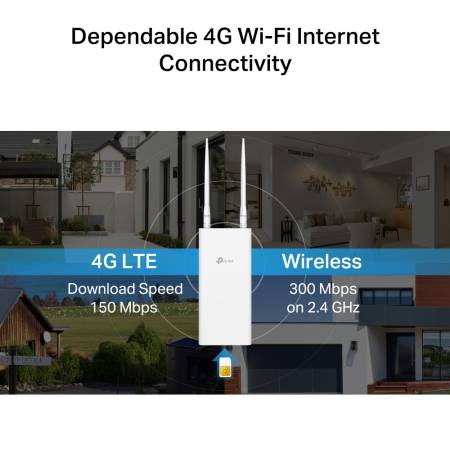 Външен Wi-Fi рутер TP-Link TL-MR100-Outdoor 4G 300 Mbps