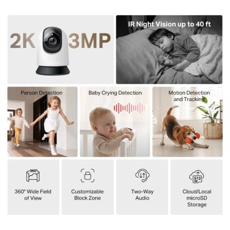 Домашна камера Wi-Fi Pan/Tilt Mercusys MC210