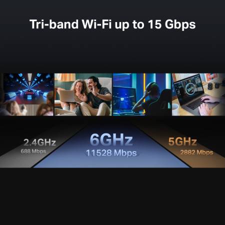 Рутер Wi-Fi 7 TP-Link Archer BE700 BE15000 3-лентов