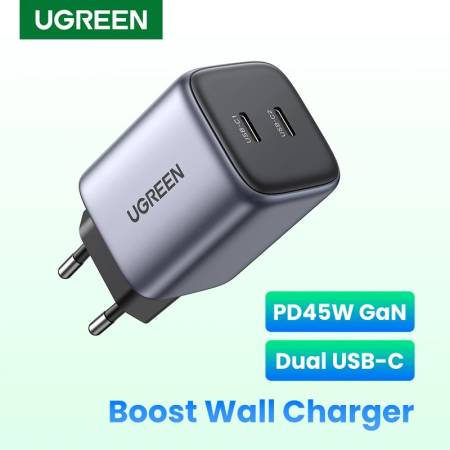 Зарядно устройство Ugreen Nexode CD294 90573 220V 2xUSB-C