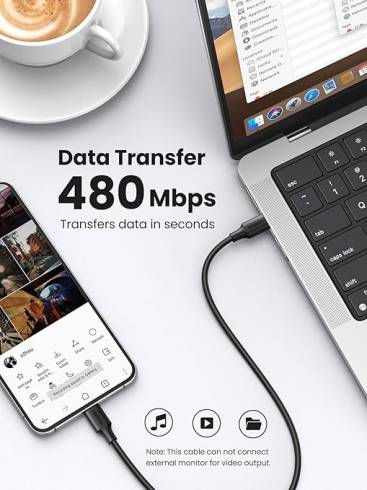 Кабел Ugreen US286 50997 USB-C/USB-C 3А