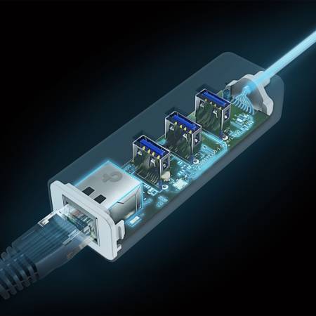 USB Type-C 3-портов хъб и гигабитов Ethernet адаптер TP-Link UE330C