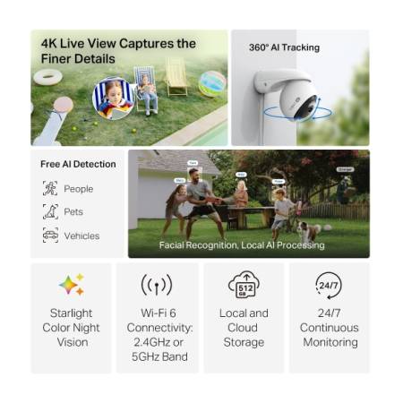 Външна охранителна камера TP-Link Tapo C560WS 4K 8MP панорамна