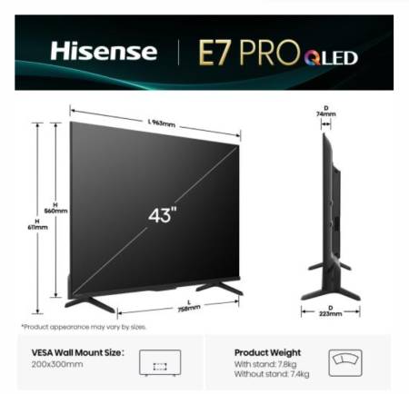 Hisense 43" E7Q Pro