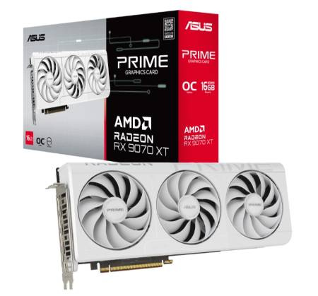 Asus Prime RX 9070XT 16GB GDDR6 OC White