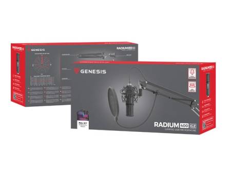 Genesis Microphone Radium 400 G2 Studio USB ARM ARM Popfilter