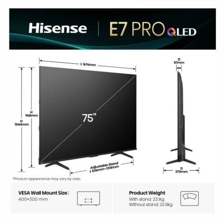 Hisense 75" E7Q Pro