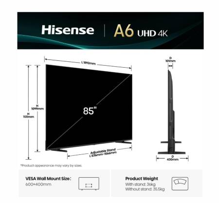 Hisense 85" A6Q