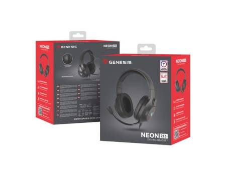 Genesis Headset Neon 213 With Microphone RGB Illumination Black