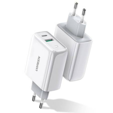 Зарядно устройство Ugreen 60468 Fast USB Type C / USB 36W Quick Charge 3.0
