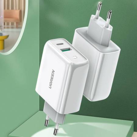 Зарядно устройство Ugreen 60468 Fast USB Type C / USB 36W Quick Charge 3.0