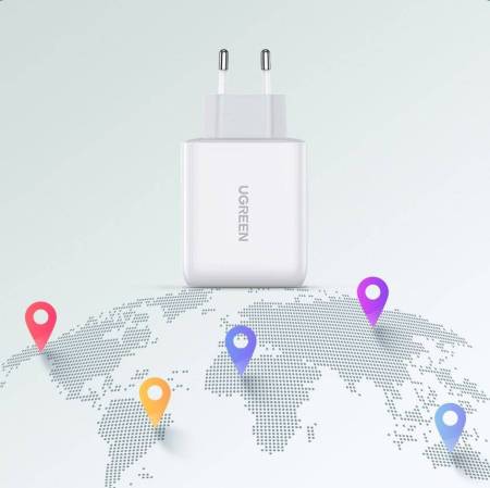 Зарядно устройство Ugreen 60468 Fast USB Type C / USB 36W Quick Charge 3.0